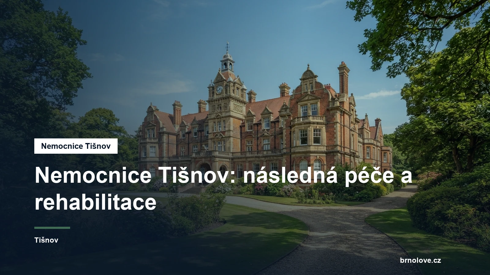 Historická budova nemocnice v parku