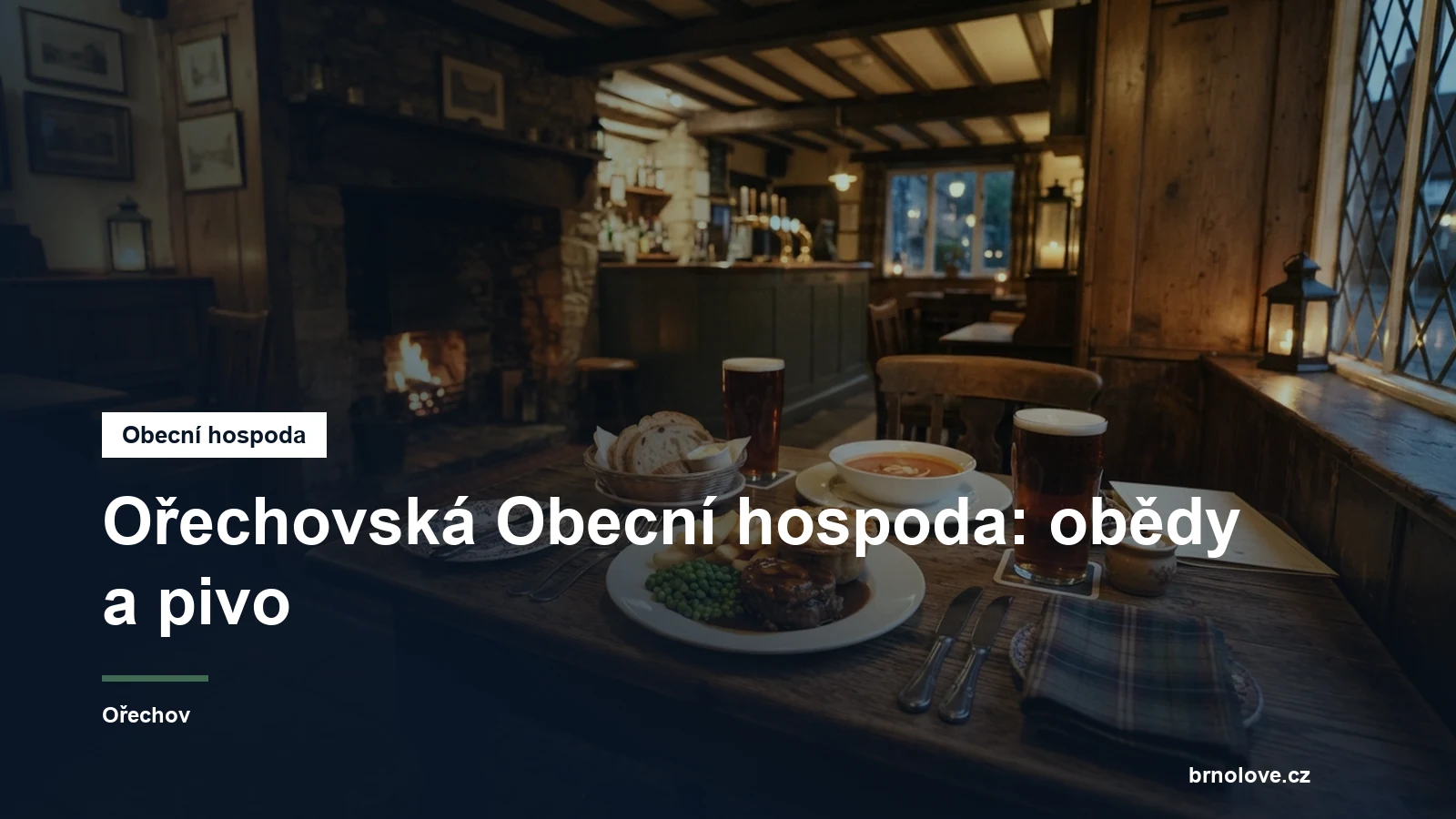 Točené pivo a jídlo v hospodě