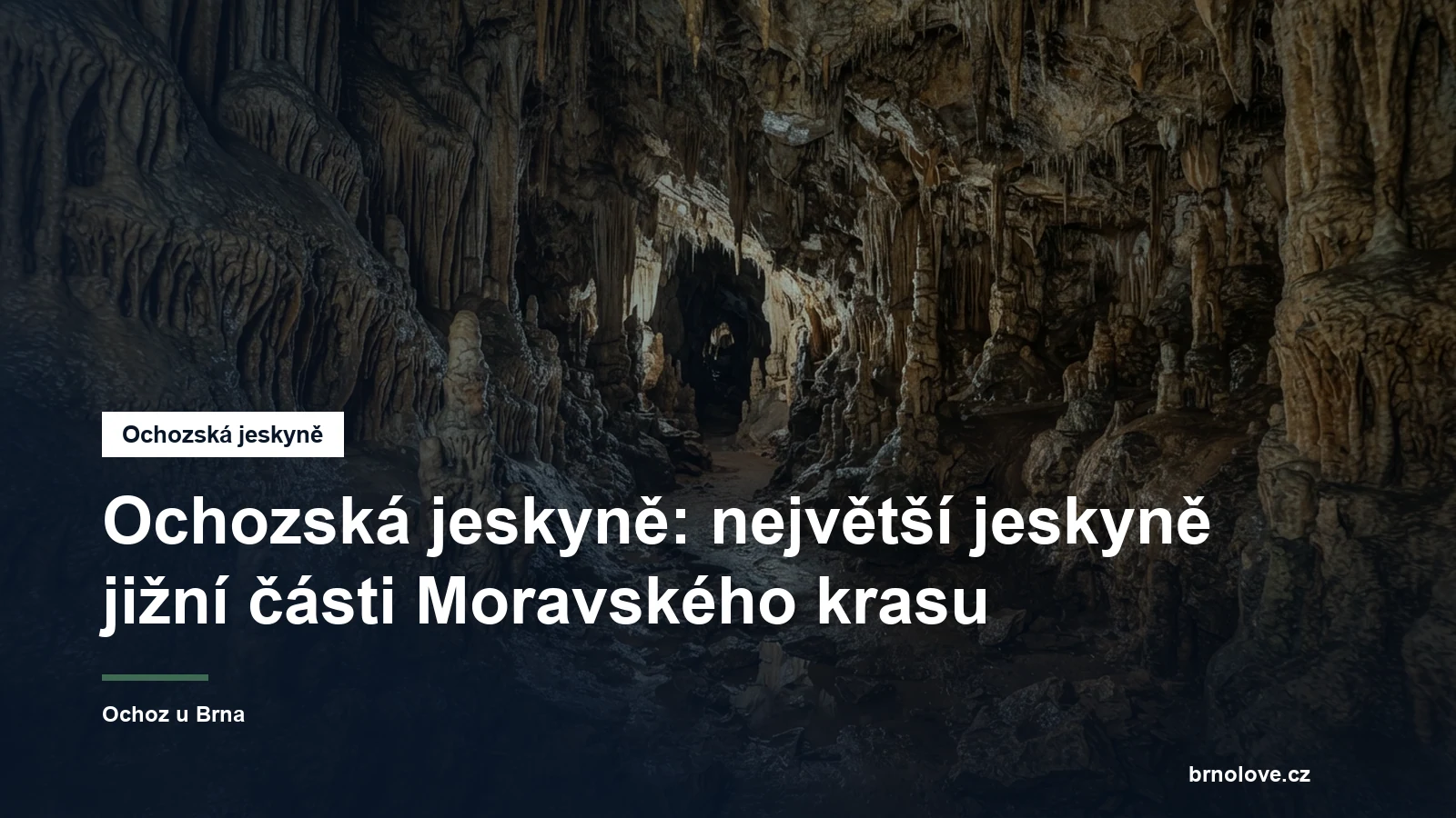 Podzemní krasová chodba jeskyně