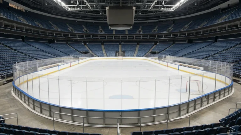 Prázdný lední hokejový stadion