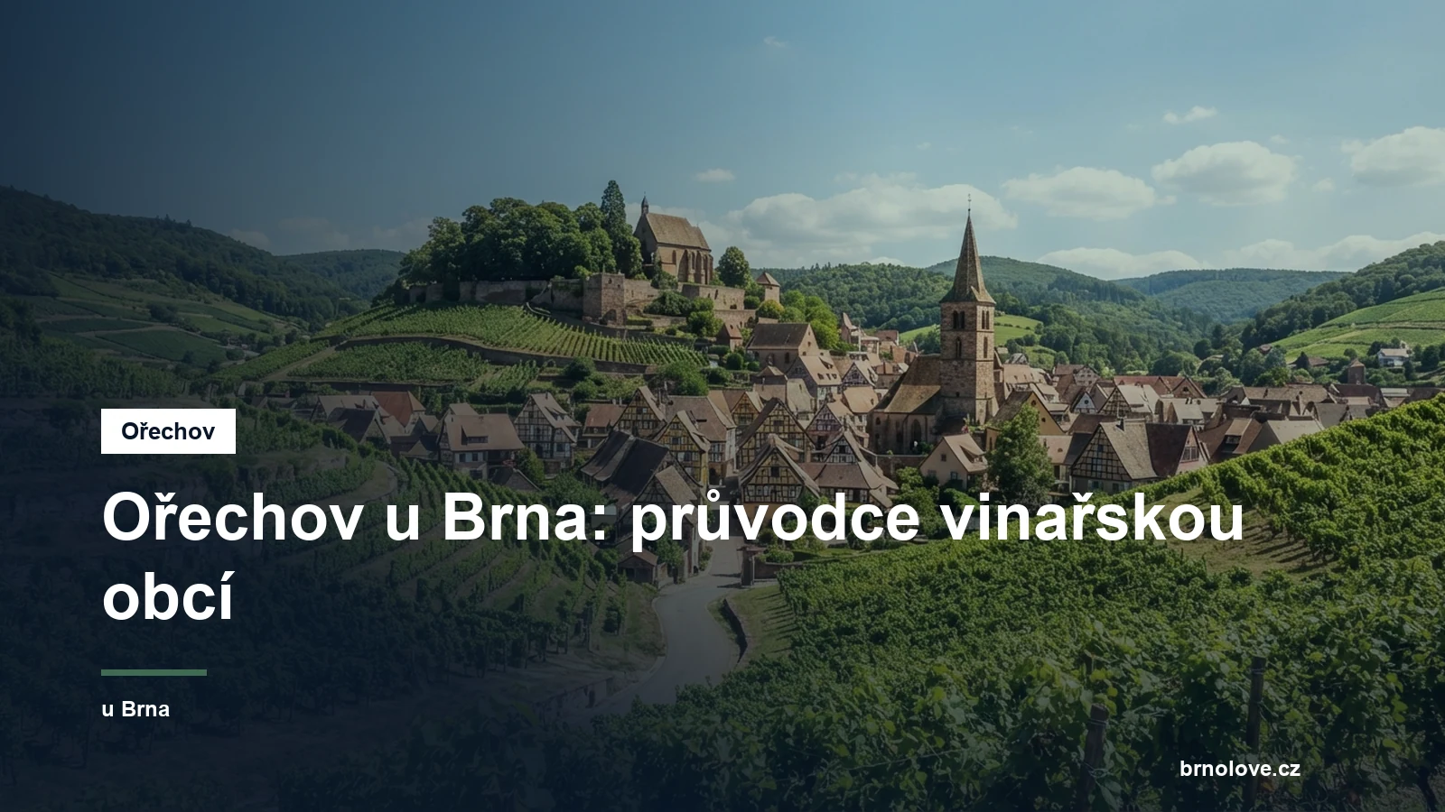 Vinařská obec s kostelem na návrší