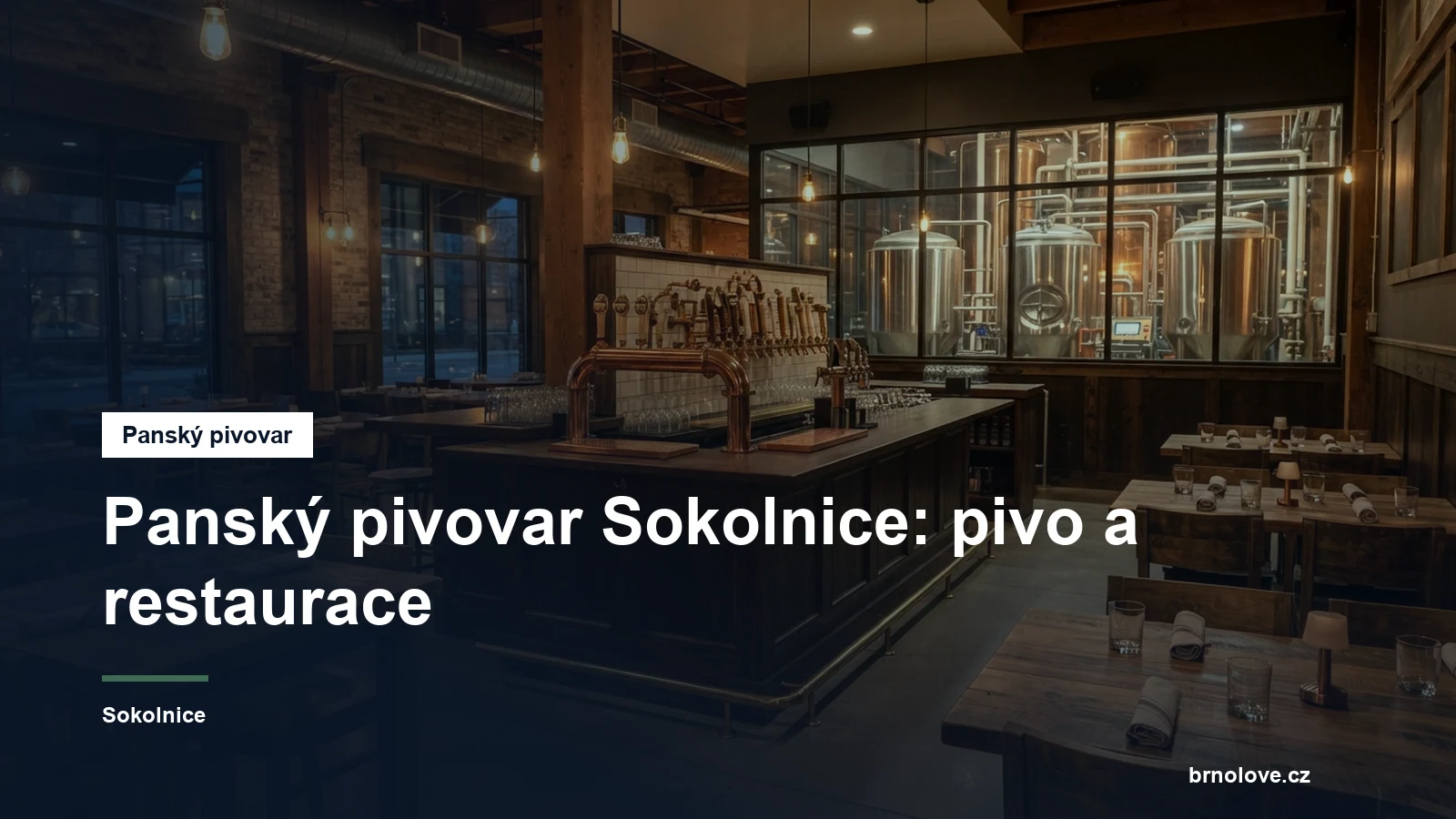 Pivovarská restaurace s pivem