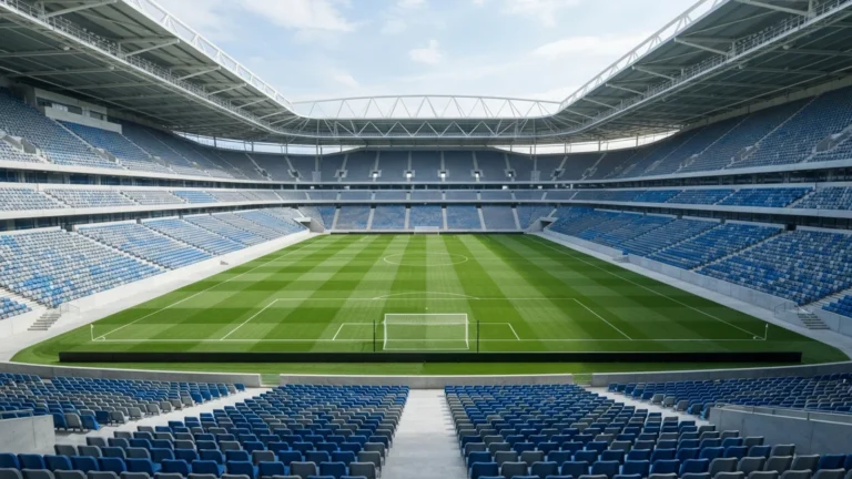 Fotbalový stadion s trávníkem