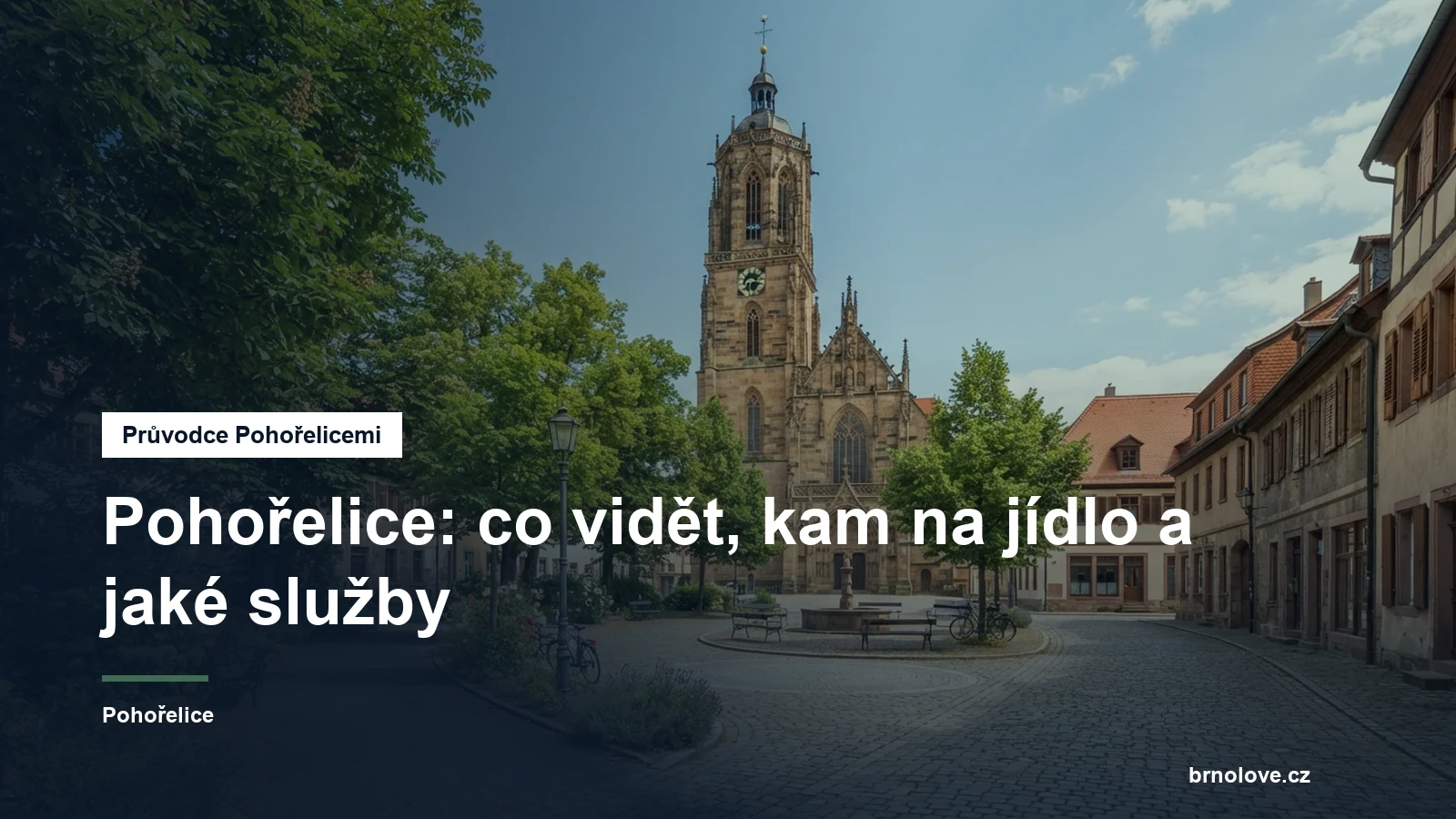 Náměstí v Pohořelicích s kostelem