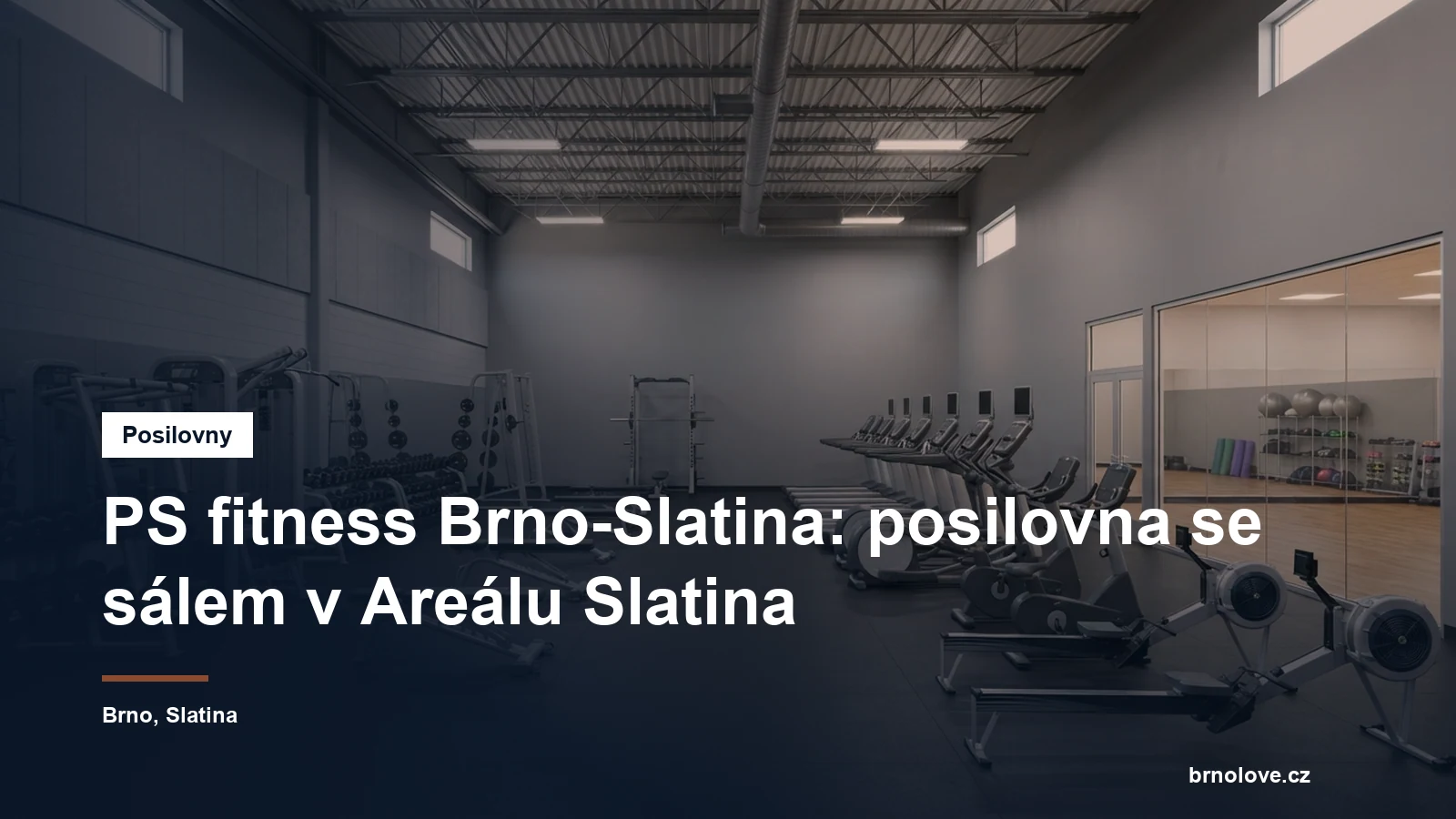 Posilovna s cardio zónou a multifunkčním sálem v hale firemního areálu