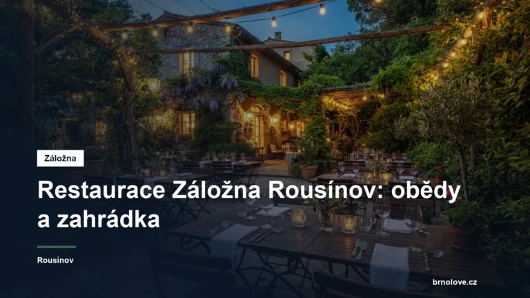 Restaurace s letní zahrádkou