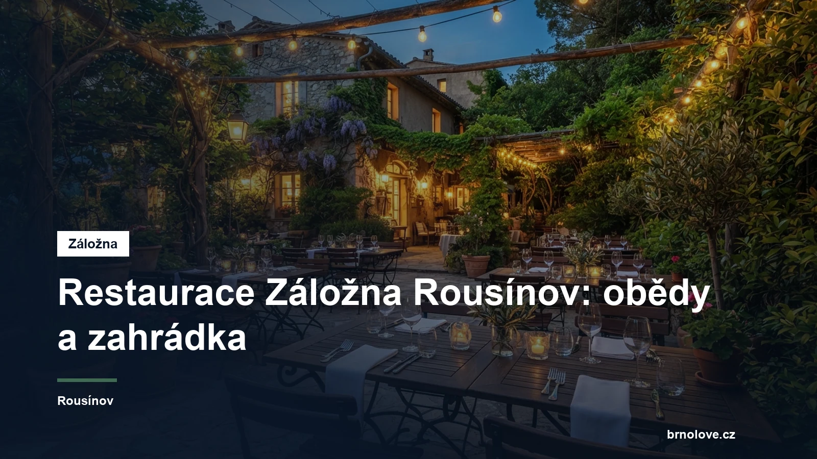 Restaurace s letní zahrádkou