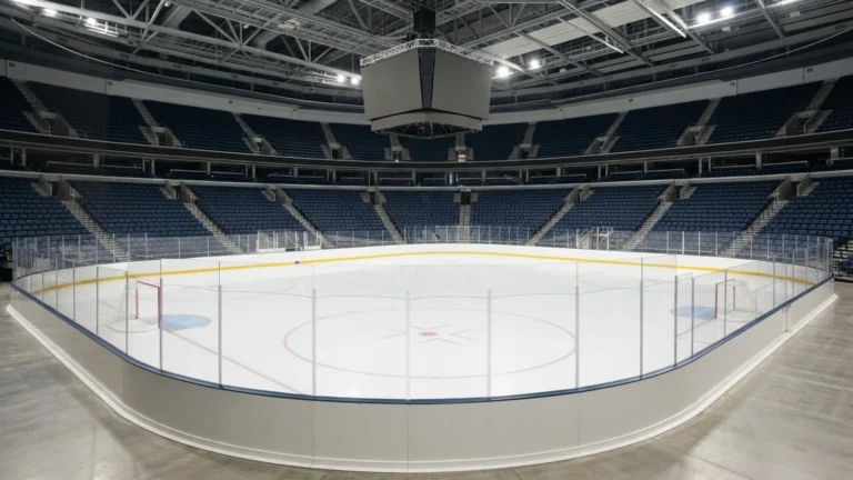 Prázdný lední hokejový stadion