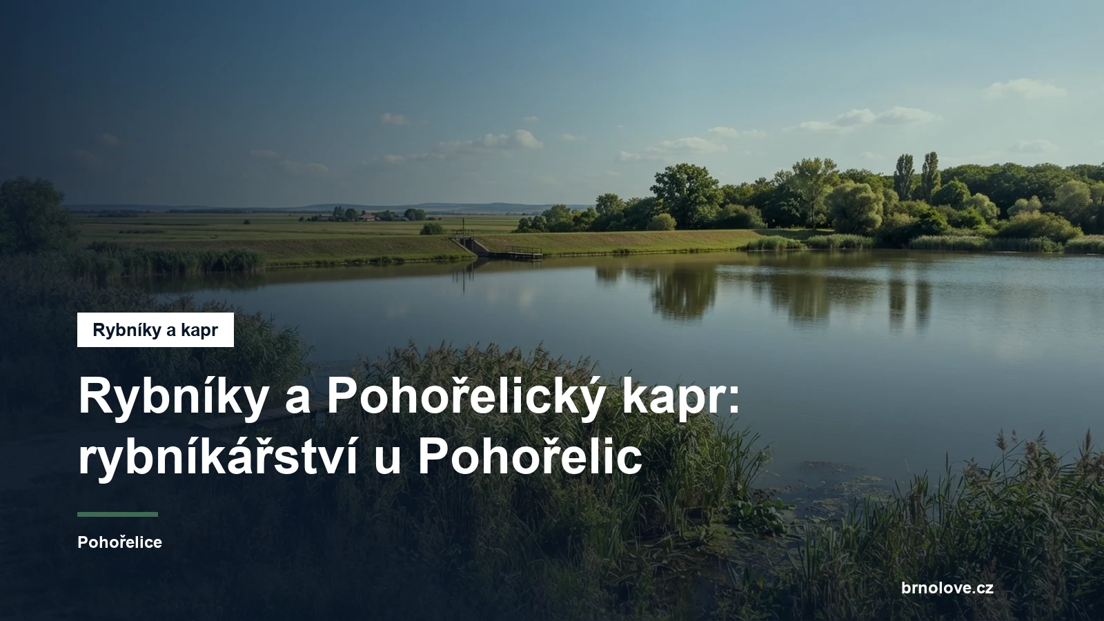 Rybník s hrází v krajině