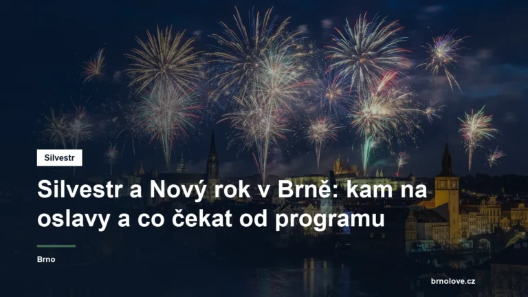 Silvestr v Brně: novoroční ohňostroj nad večerním městem