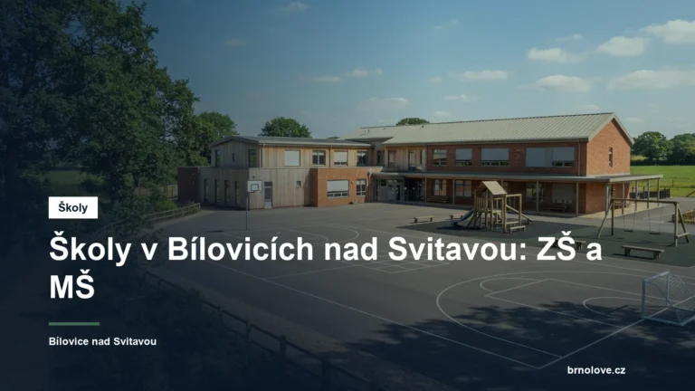 Budova školy se školním dvorem