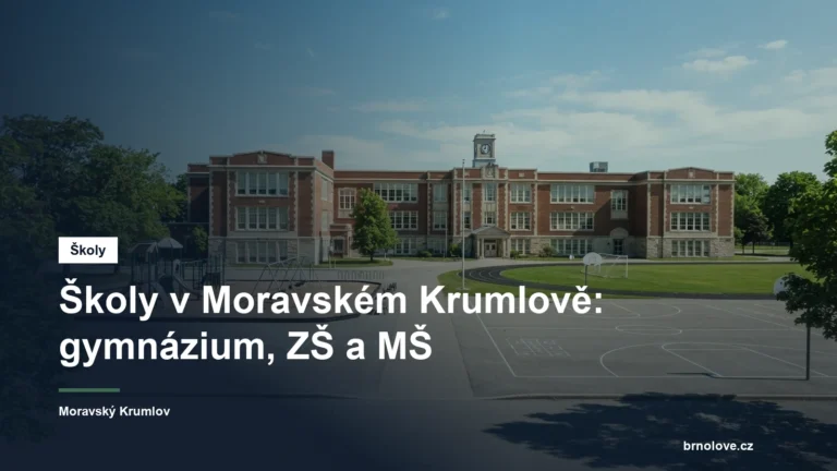 Budova školy se školním dvorem