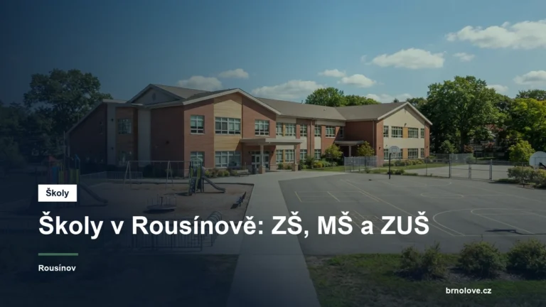 Budova školy se školním dvorem