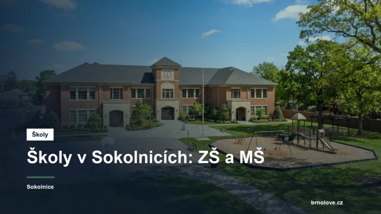 Budova školy se školním dvorem