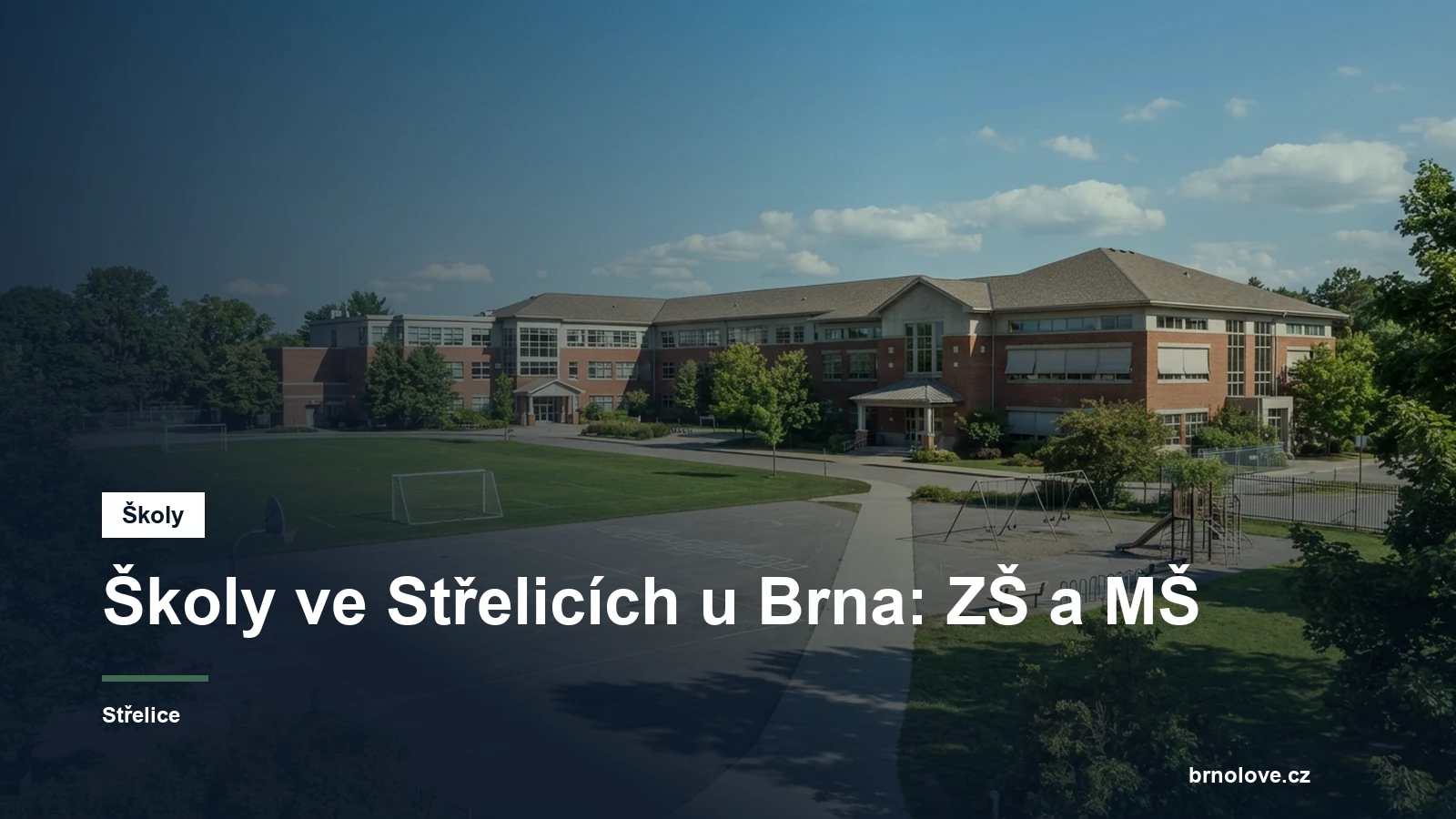 Budova školy se školním dvorem