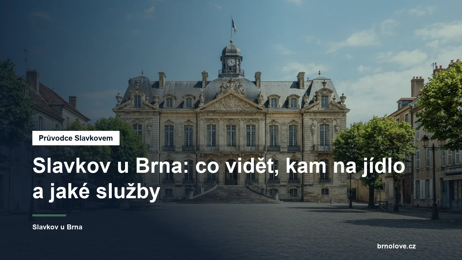 Náměstí ve Slavkově se zámkem
