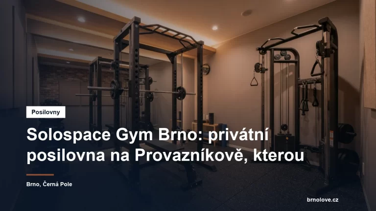 Malá privátní posilovna se silovou klecí, kladkovým strojem a gumovou podlahou