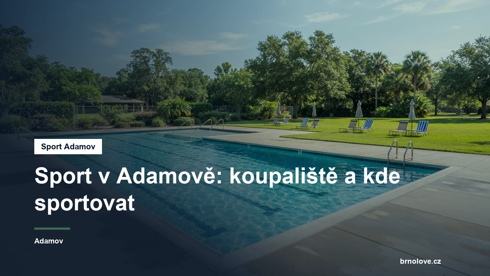 Venkovní koupaliště v létě