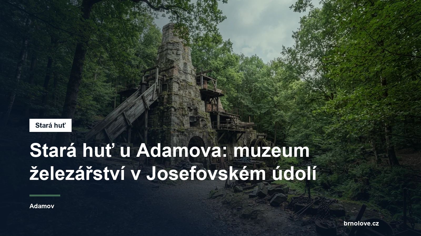 Dochovaná stará vysoká pec