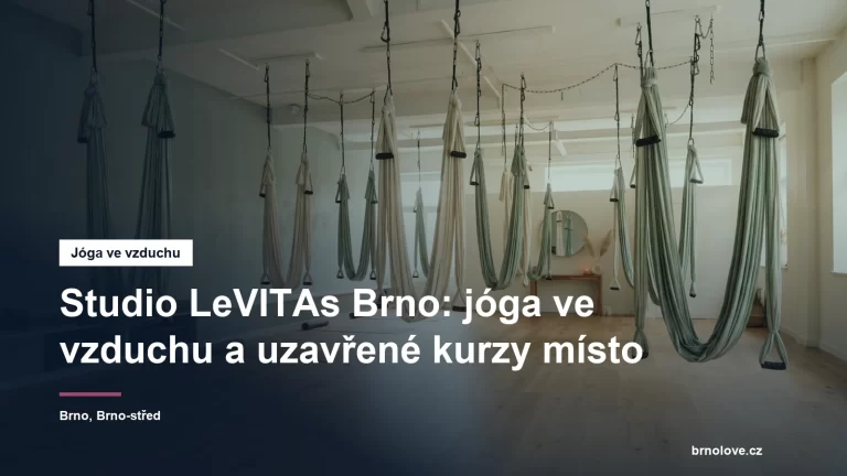 Jógové sítě zavěšené v prosvětleném sále s dřevěnou podlahou, bez lidí