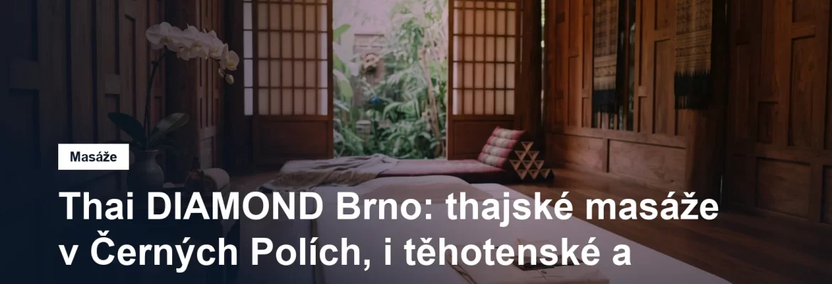Místnost pro thajské masáže ve studiu v Brně-Černých Polích