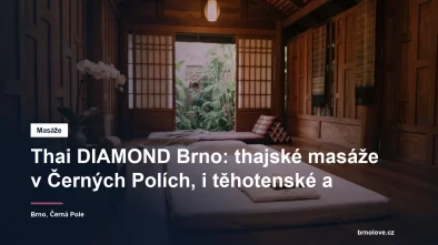 Místnost pro thajské masáže ve studiu v Brně-Černých Polích