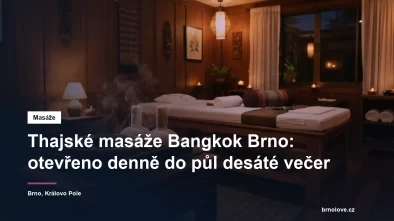 Thajské masážní studio na Husitské v Brně