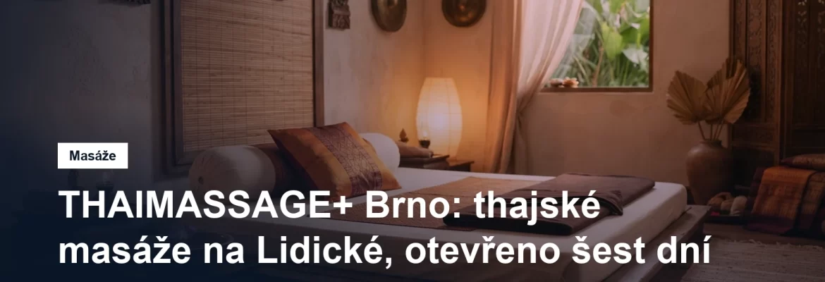 Interiér salonu thajských masáží na Lidické v Brně