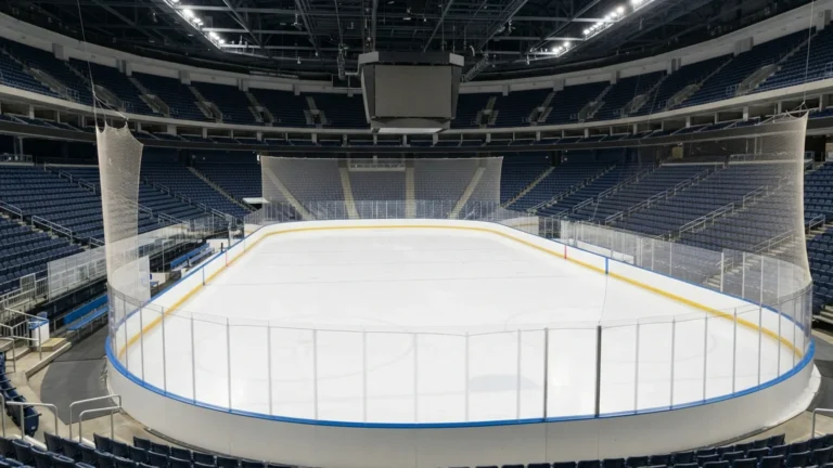 Prázdný lední hokejový stadion