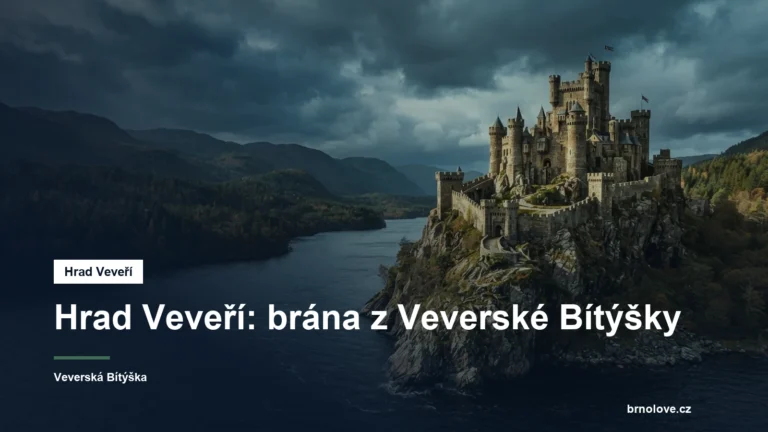 Středověký hrad Veveří na ostrohu