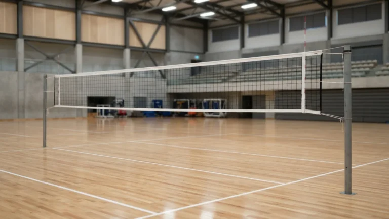 Volejbalová síť ve sportovní hale