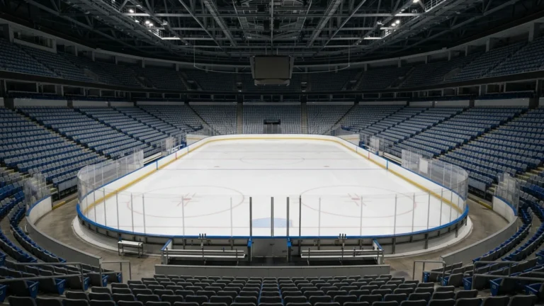 Prázdný lední hokejový stadion