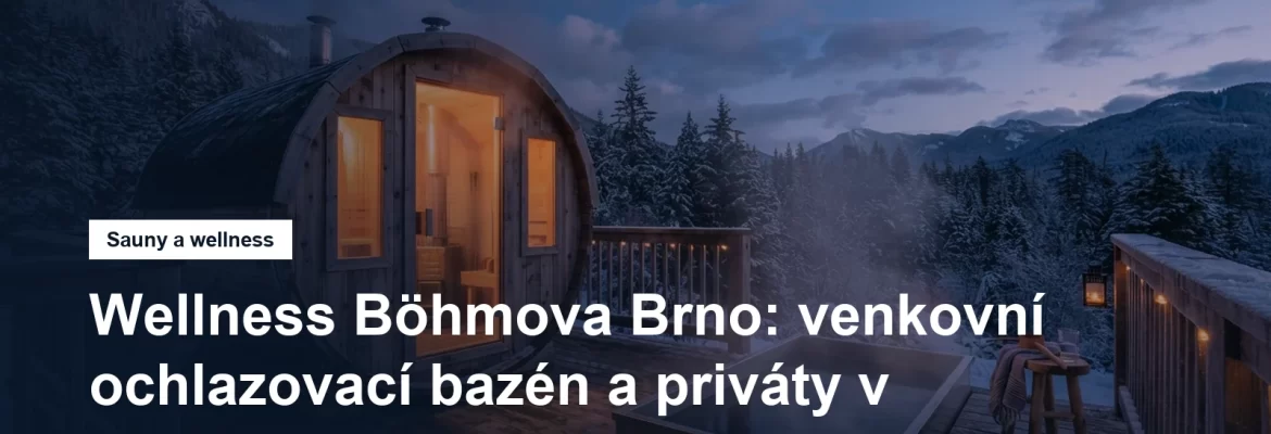 Venkovní ochlazovací bazén ve Wellness Böhmova v Brně
