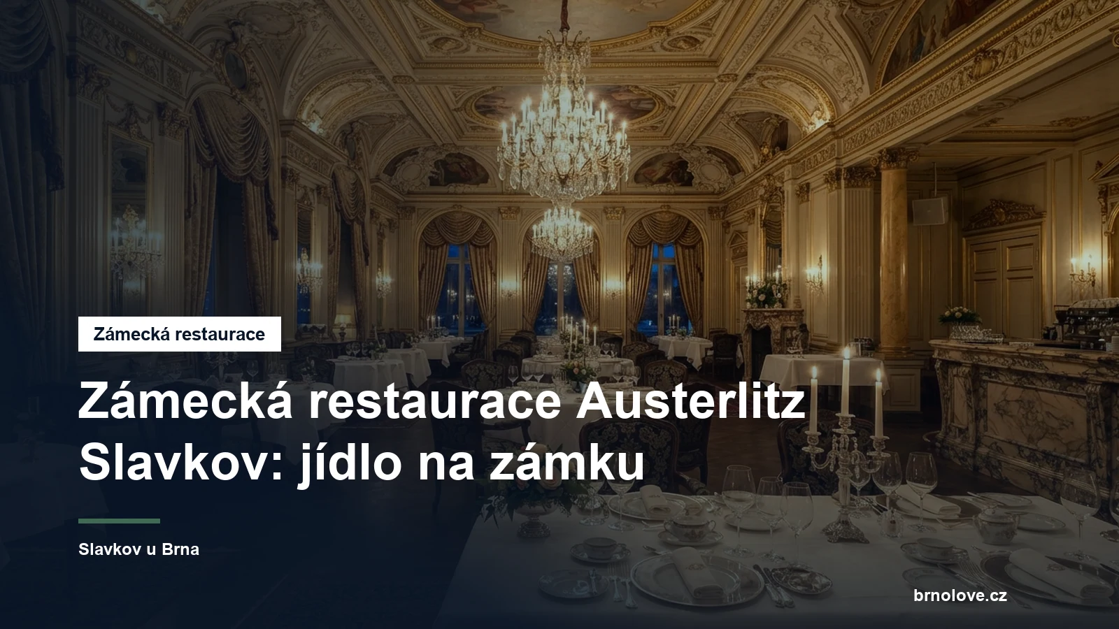 Barokní salonek restaurace na zámku