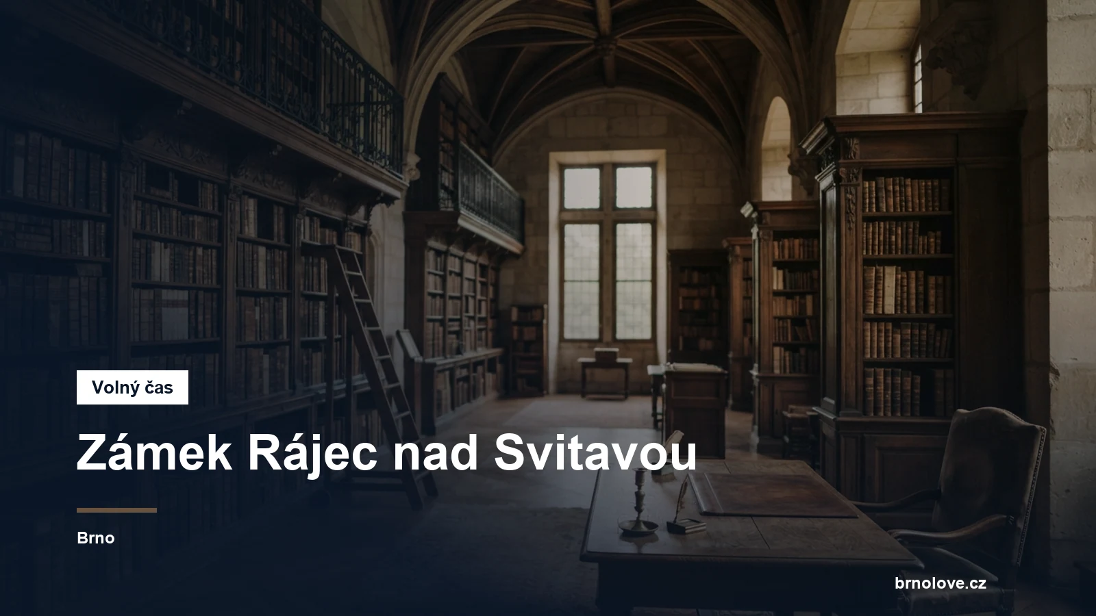 Zámecká knihovna s regály