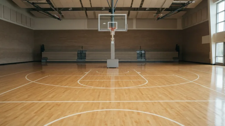 Basketbalová hala s košem