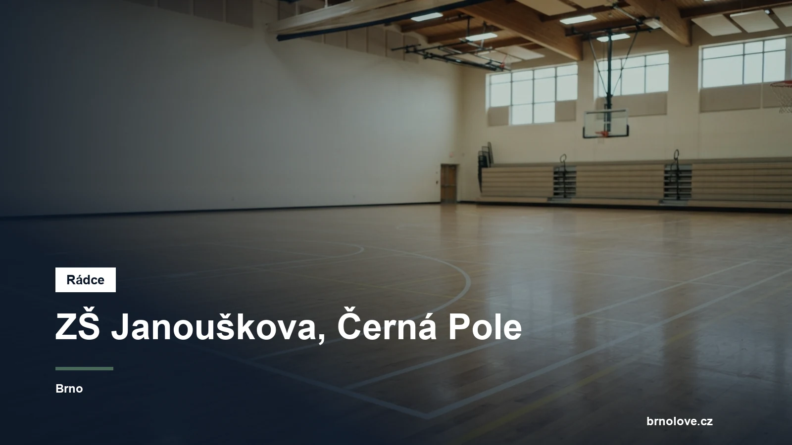 Prázdná tělocvična s vyznačeným hřištěm