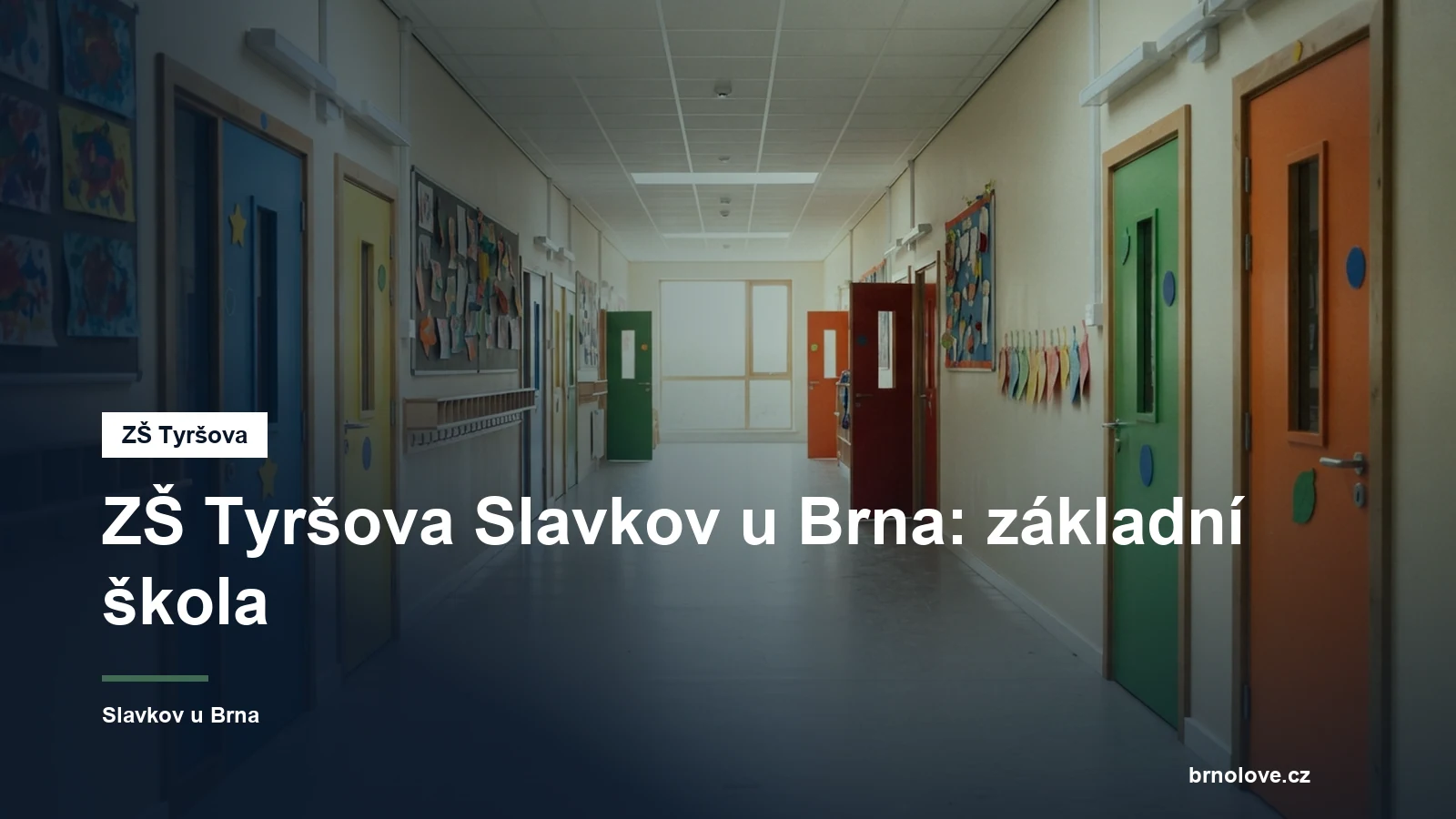 Chodba a třída základní školy