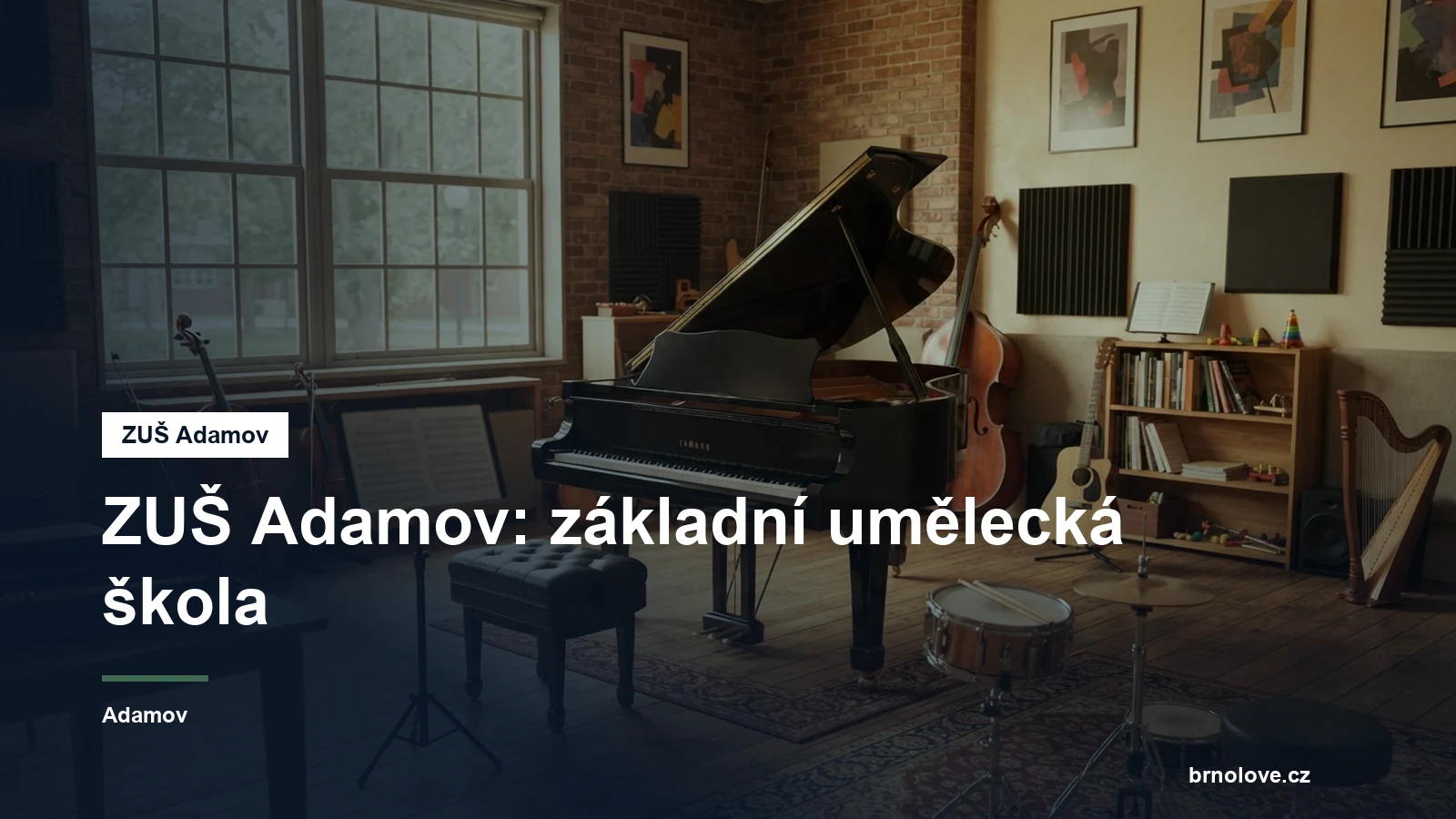 Hudební nástroje v učebně umělecké školy
