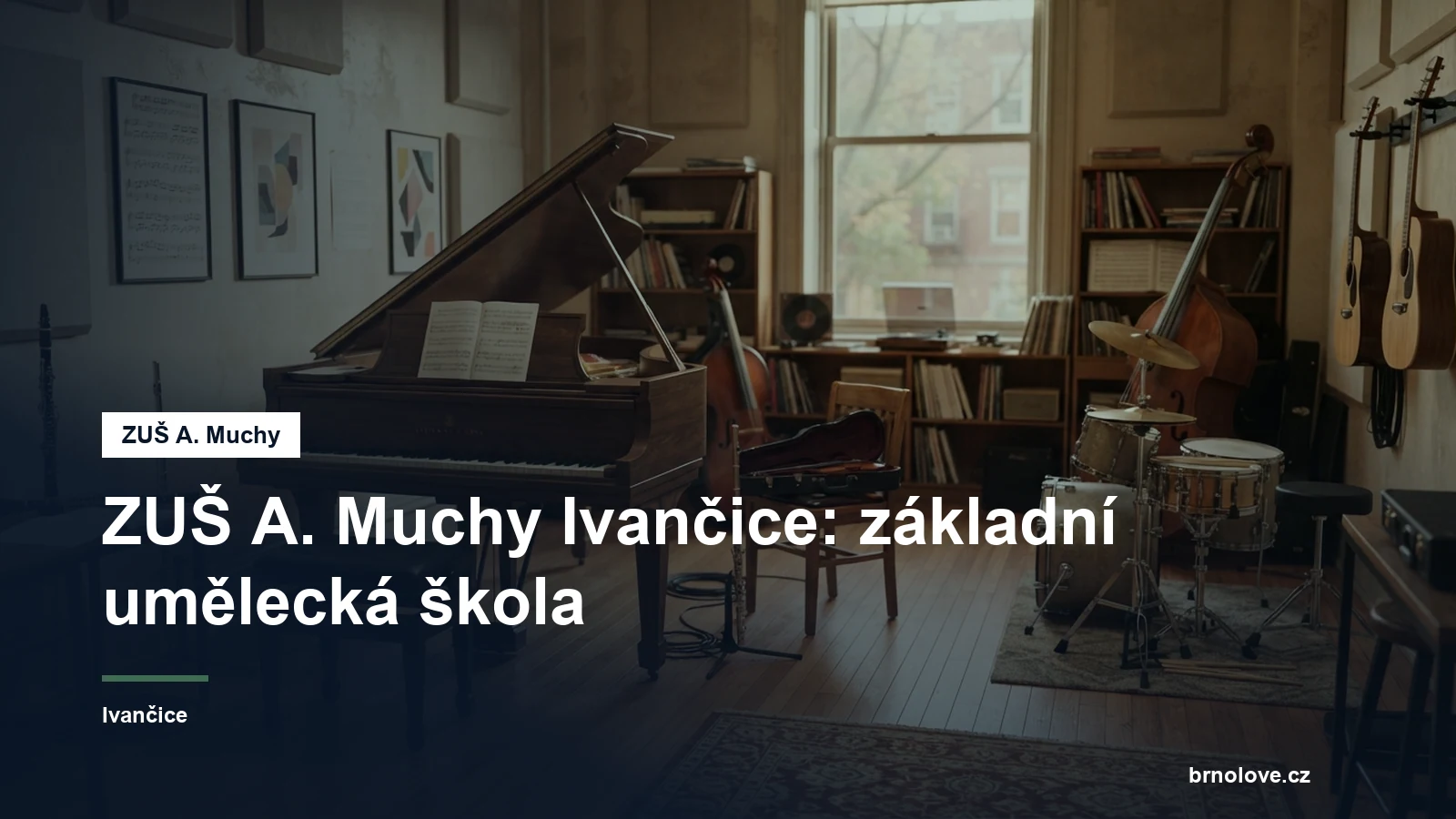 Hudební nástroje v učebně umělecké školy