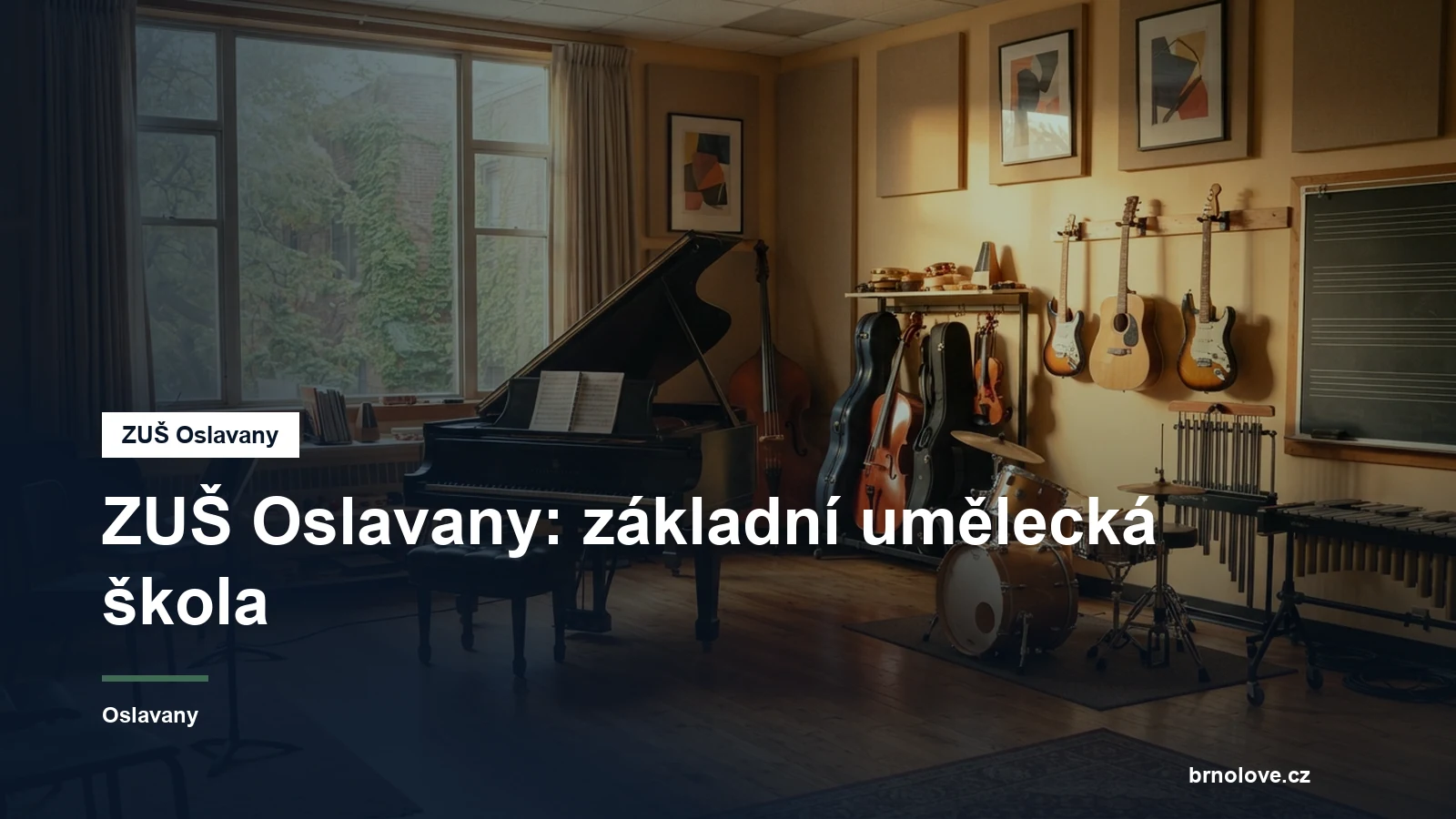 Hudební nástroje v učebně umělecké školy