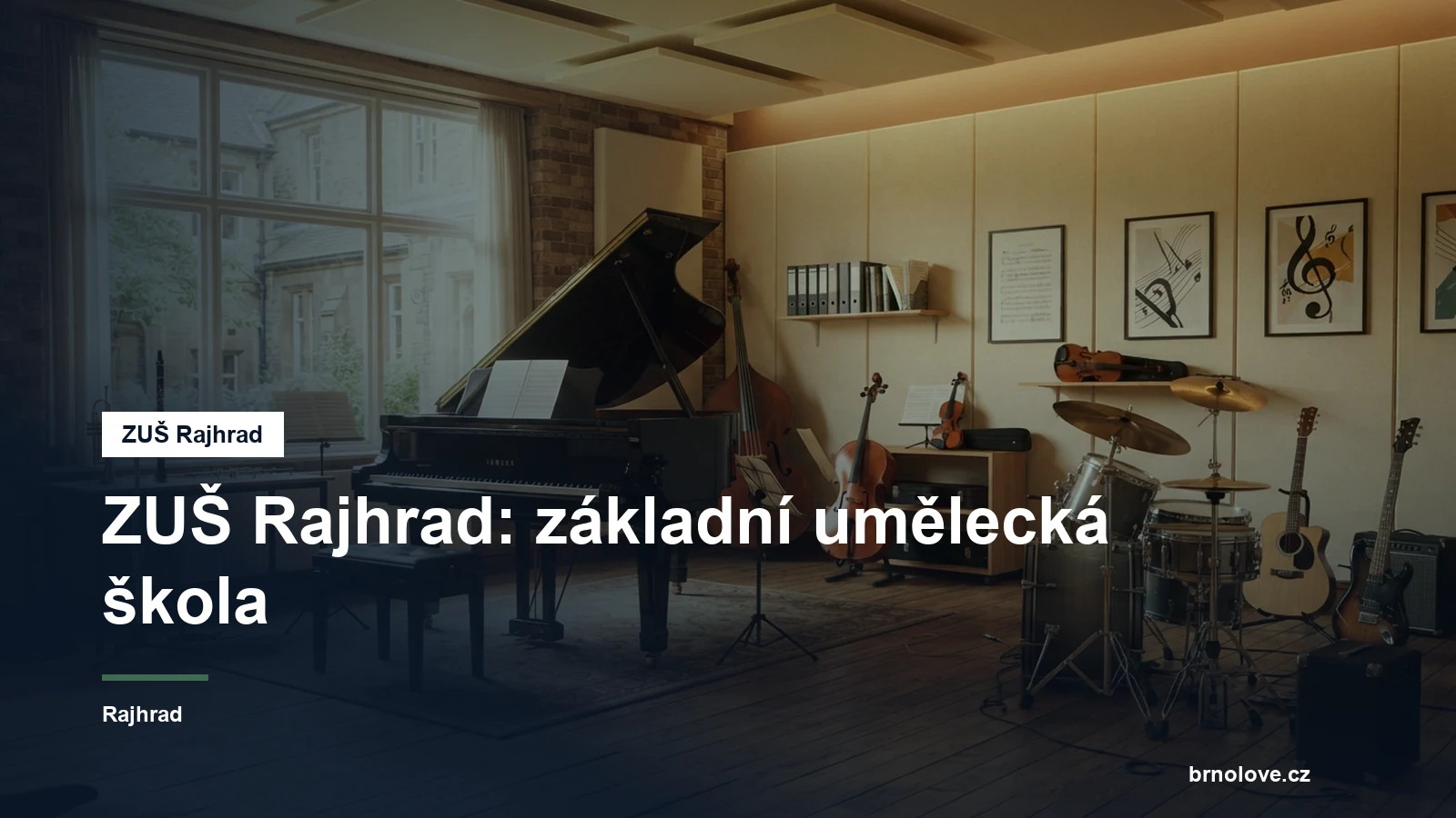 Hudební nástroje v učebně umělecké školy
