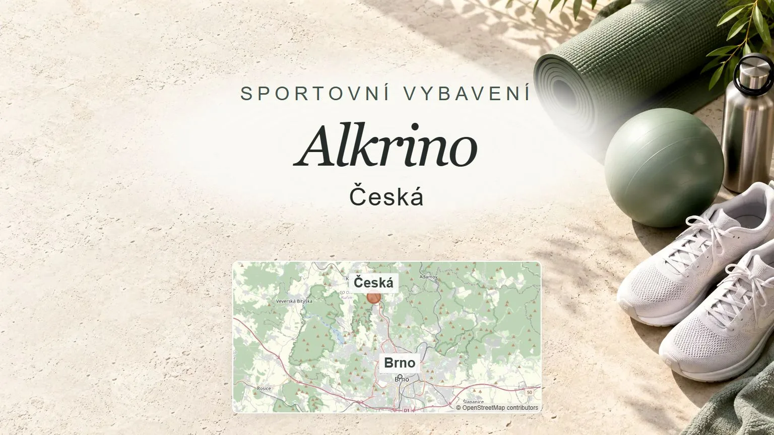 Alkrino, Česká – obecný tematický motiv oboru a orientační mapa obce u Brna