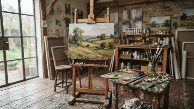 Malířský ateliér s paletou