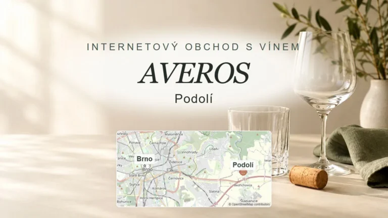 AVEROS, Podolí – obecný tematický motiv oboru a orientační mapa obce u Brna