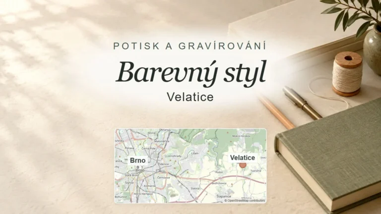 Barevný styl, Velatice – obecný tematický motiv oboru a orientační mapa obce u Brna