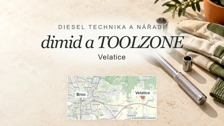 dimid a TOOLZONE, Velatice – obecný tematický motiv oboru a orientační mapa obce u Brna