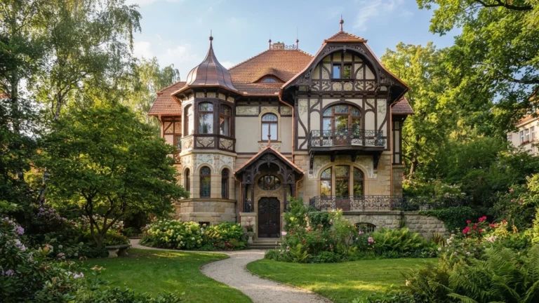 Secesní vila s dřevěnými prvky