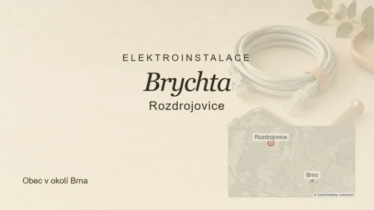 Elektroinstalace Brychta, Rozdrojovice – tematický náhled s orientační mapou obce u Brna