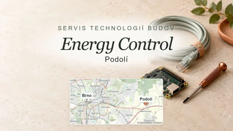 Servis technologií budov Energy Control, Podolí – tematický náhled s orientační mapou obce u Brna